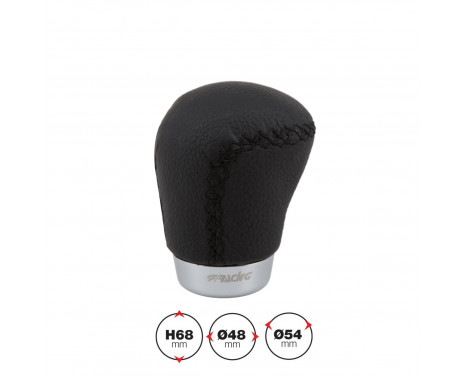 Simoni Racing Gear Shift Knob Insitor - Black Leather, Image 2