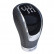 Simoni Racing Gear Shift Knob Skin - Aluminium/Black Leather + 3 Shift Patterns