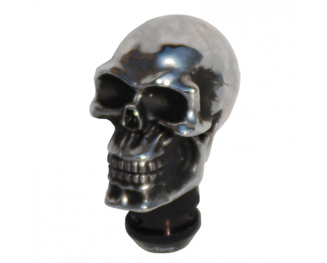 Simoni Racing Gear Shift Knob Skull - Chrome + Black Eyes