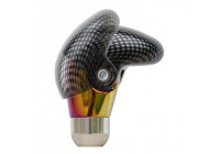 Simoni Racing Shift Knob Shake - Rainbow Aluminum + Carbon