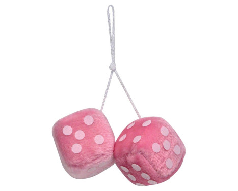 Mirror decoration dice pink