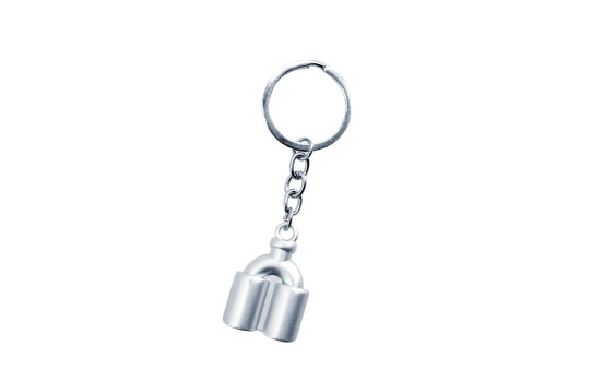 Simoni Racing Keyring Double Exhaust - Silver
