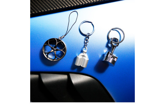 Simoni Racing Keyring Double Exhaust - Silver, Image 2