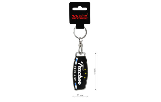 Stainless steel key ring - Trucker/Finland, Image 3