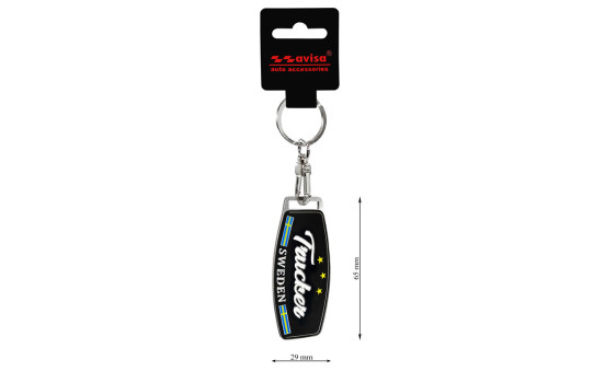 Stainless steel key ring - Trucker/Sweden, Image 3