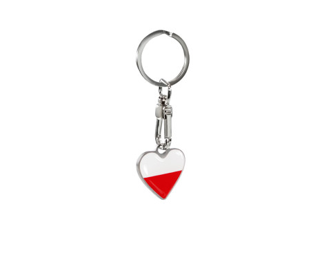 Stainless steel keychain - 'Heart' Poland