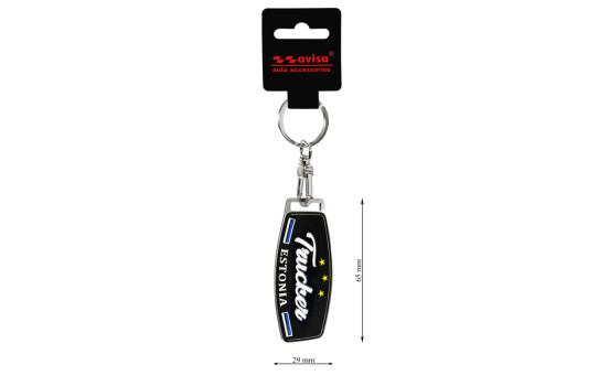 Stainless Steel Keychain - Trucker/Estonia, Image 4