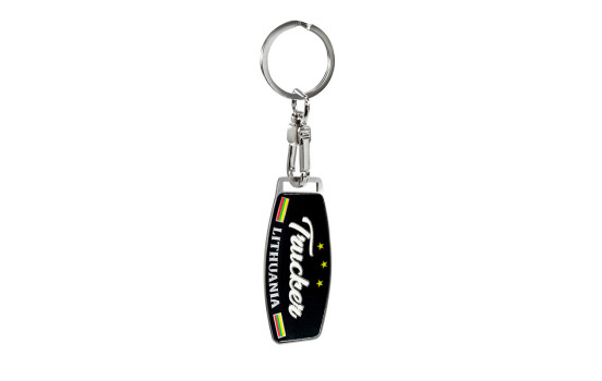 Stainless Steel Keychain - Trucker/Lithuania, Image 2