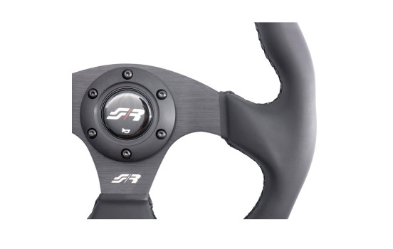 Simoni Racing Universal Sports Steering Wheel 'Need for Speed' - Black Eco-Leather - Diameter 330mm, Image 3