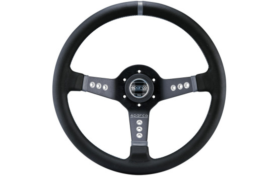 Sparco Universal Sport Handlebar 'L777 Piuma' - Black Leather - Diameter 350mm, Image 2