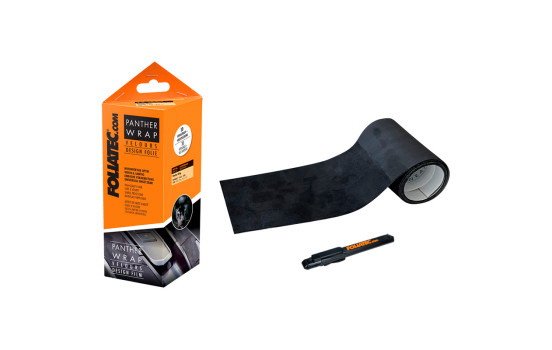Foliatec Cockpit Design Foil Panther Wrap (Alcantara-Look) - Black - 15x140cm