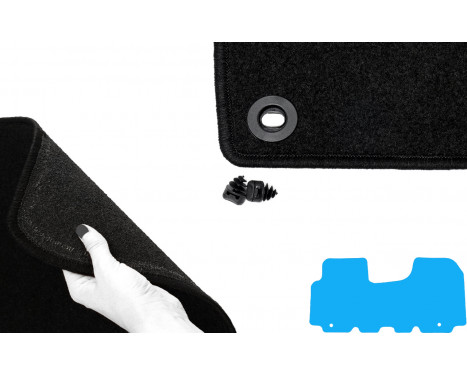 Automatic Opel Vivaro 2001- Front mat 2-piece, Image 3