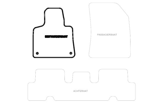 Car mat Front Left Citroen C4 Picasso 2013- 1-piece, Image 3