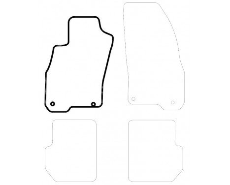 Car mat Front Left Fiat Punto Evo 2010- 1-piece, Image 3