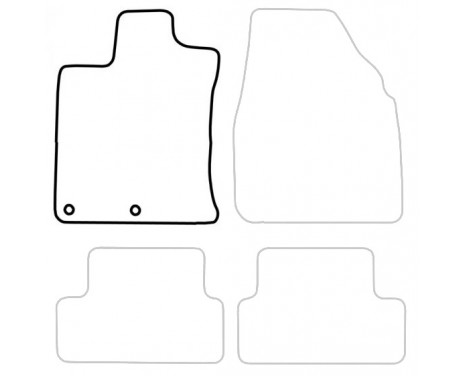 Car mat Front Left Nissan Qashqai 2007-2009 1-piece, Image 3