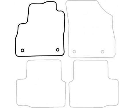 Car mat Front Left Opel Astra K 2015- 1-piece, Image 3