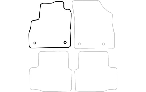 Car mat Front Left Opel Astra K 2015- 1-piece, Image 3