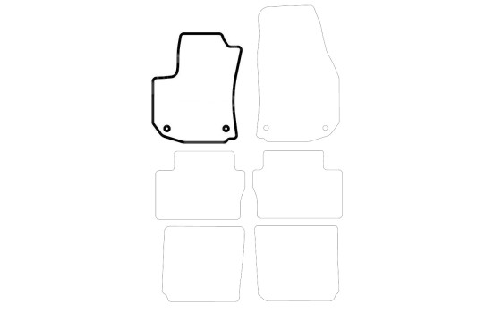 Car mat Front Left Opel Zafira B 2005-2011 1-piece, Image 3
