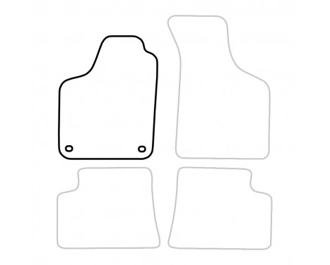 Car mat Front Left Renault Twingo I 1992-2006 1-piece, Image 3