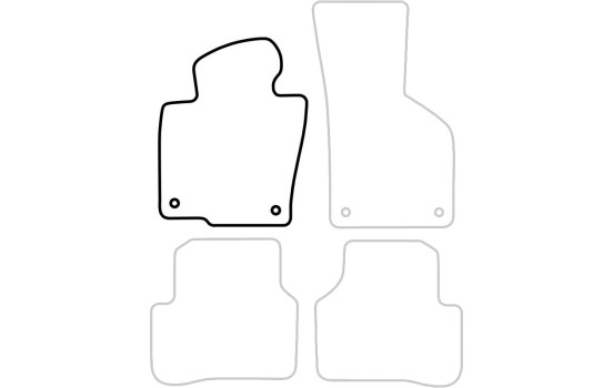 Car mat Front Left VW Passat B6 / B7 2007-2014, also for the CC 07- 1-piece, Image 3