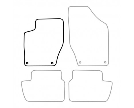 Car mat left for Peugeot 308 2008-2013 1-piece, Image 3