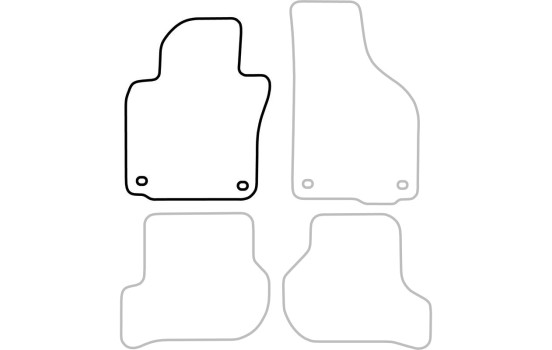 Car mat left for Skoda Octavia 2008-2012 1-piece, Image 3
