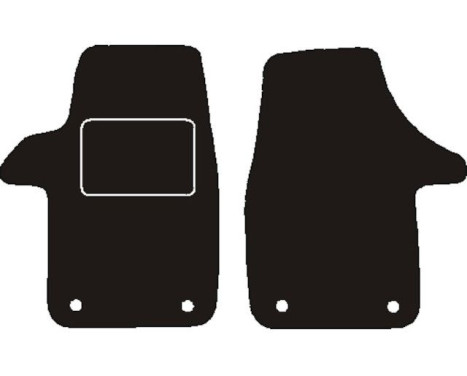 Car mat VW T5-T6 2003- Front mat 2-piece