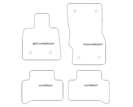 Car mats Alfa Romeo Stelvio 2017- 4-part, Image 2