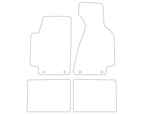 Car Mats Audi 80 Cabriolet B4 1992-1994 4-parts, Image 2
