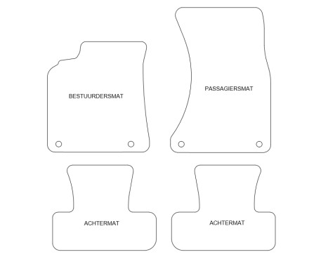 Car Mats Audi A5 Cabrio 2007- 4-parts, Image 2