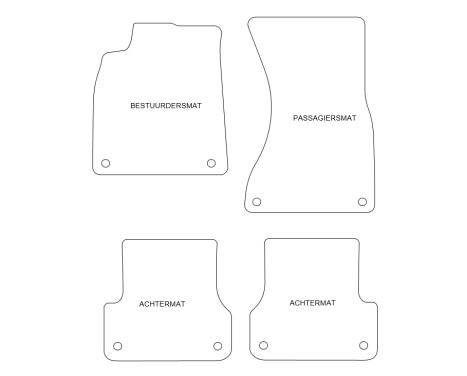 Car Mats Audi A7 2010- 4-parts, Image 2