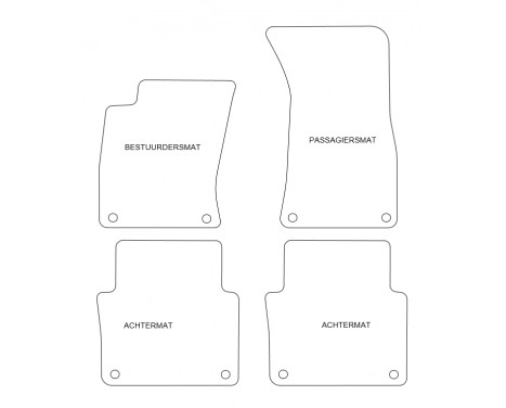 Car Mats Audi A8 2002-2010 4-part, Image 2