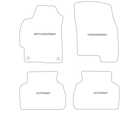 Car Mats Chevrolet Leganza 1997 4-piece, Image 2