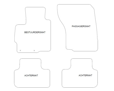 Car Mats Citroen C4 Aircross 2012-4 parts, Image 2