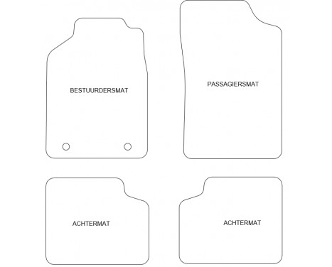 Car Mats Citroen Xantia 1993-2001 4-part, Image 2