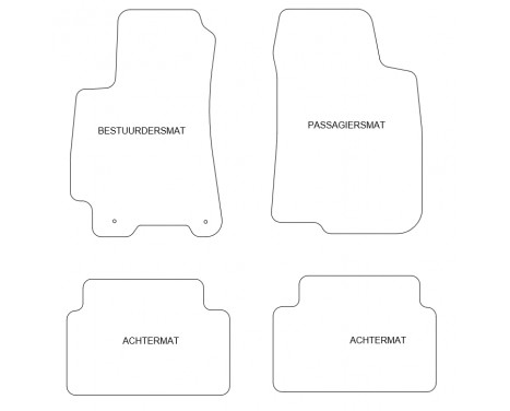 Car Mats Daewoo Lanos 1997 4-piece, Image 2