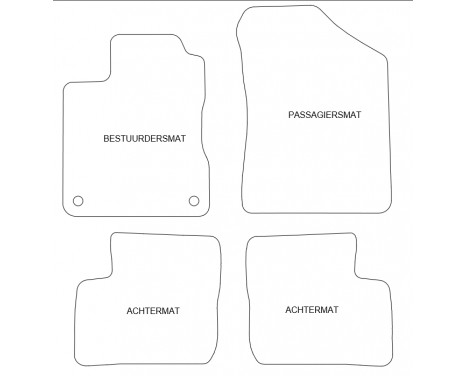 Car Mats Daihatsu Cuore L251 2003-2006 4-part, Image 2
