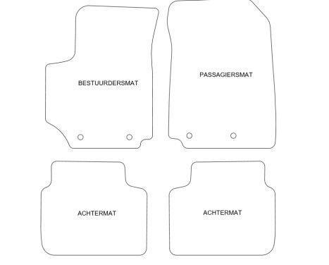 Car Mats Fiat Croma 2007- 4-parts, Image 2