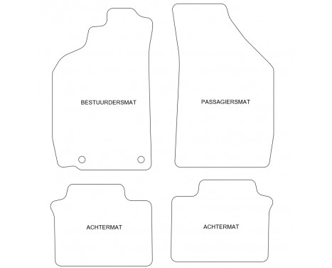 Car Mats Fiat Palio 1998- 4-parts, Image 2