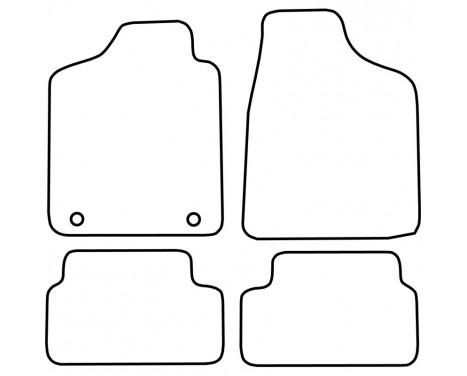 Car Mats Fiat Panda 1991-2003 4-part, Image 2
