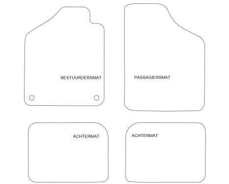 Car Mats Fiat Uno 1989-1994 4-piece, Image 2
