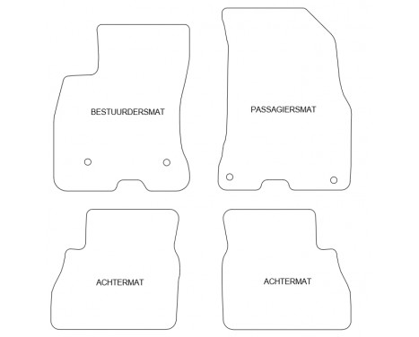 Car mats for Fiat Doblo 2010- 4-piece, Image 2