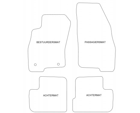 Car mats for Fiat Punto 2007-2009 4-piece, Image 3
