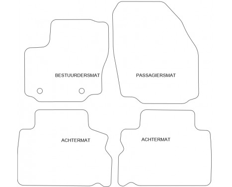 Car mats for Ford S-Max 2006- 5 seater 4-piece, Image 4