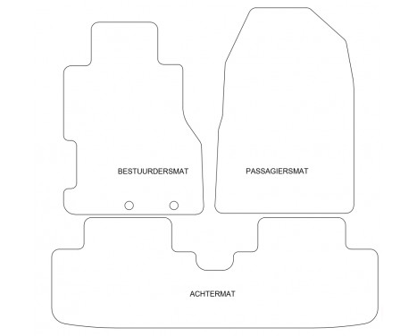 Car mats for Honda Civic 2 / 4drs 2001-2006 3-piece, Image 2