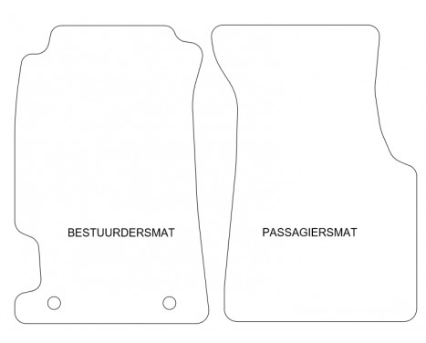Car mats for Honda CRX / ESI 1992-1998 2-piece, Image 2