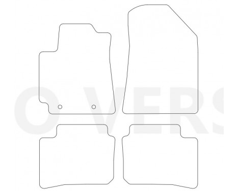 Car mats for Hyundai I10 2020- 4-piece