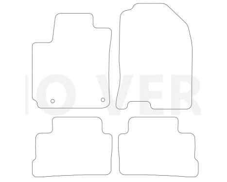 Car mats for Hyundai Kona 2017- 4-piece, Image 2