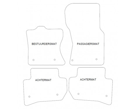 Car mats for Jaguar F-Pace 2016- 4-piece, Image 2