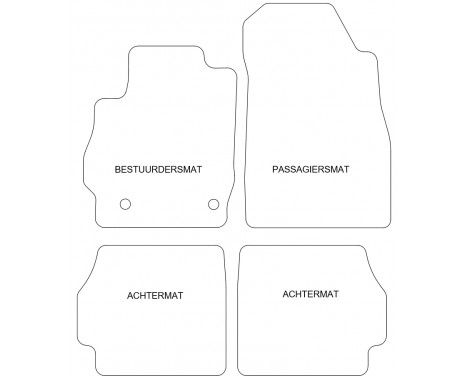 Car mats for Mazda 2 2007- 4-piece, Image 2